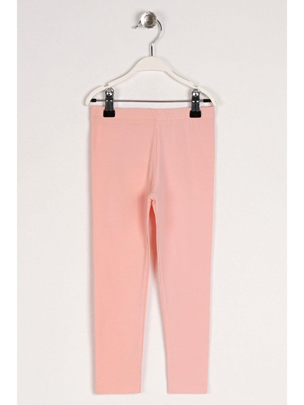 Pembe Baskısız Dar Paça Somon Renk Kız Çocuk Tayt