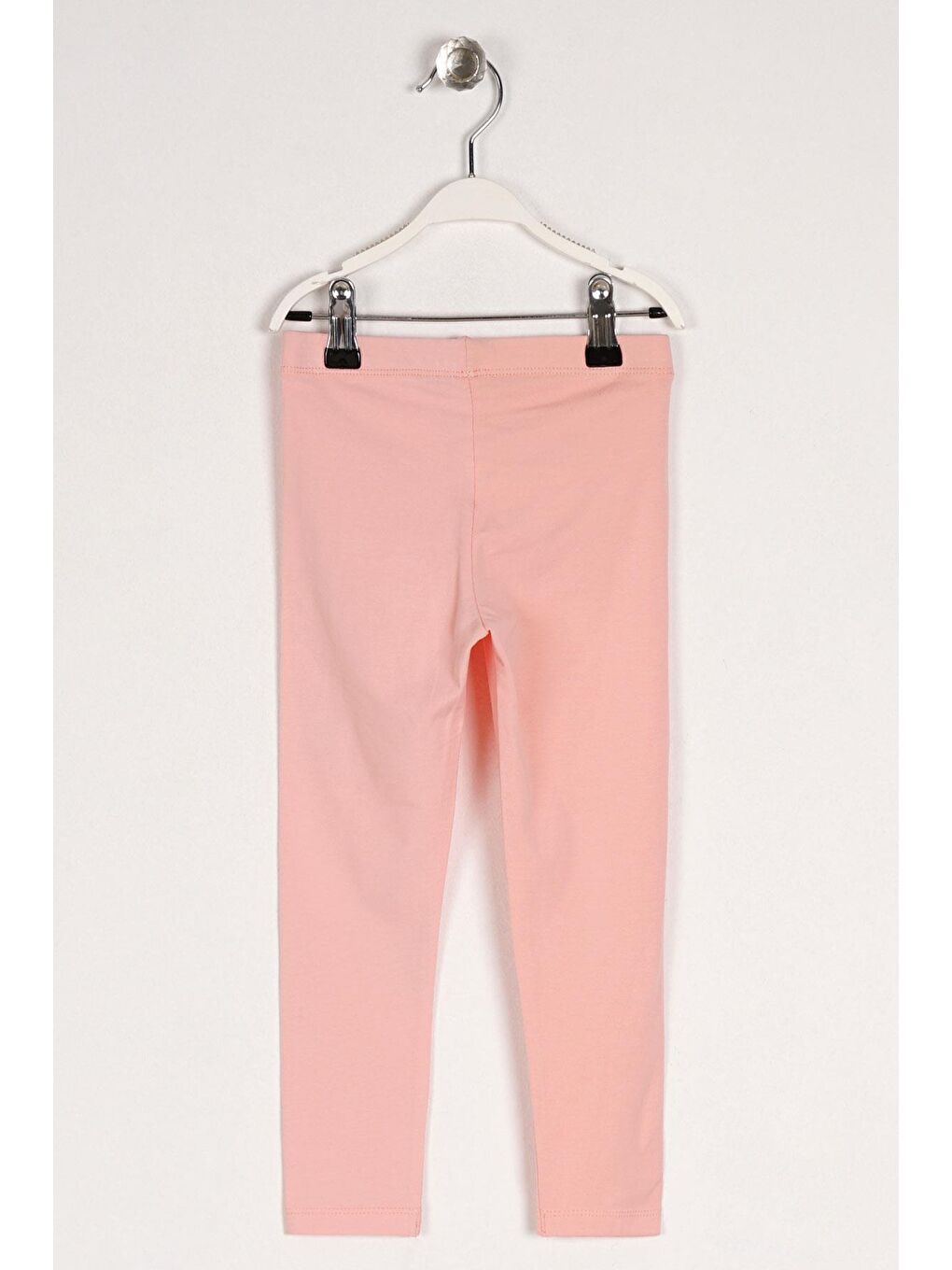 Pembe Baskısız Dar Paça Somon Renk Kız Çocuk Tayt-1