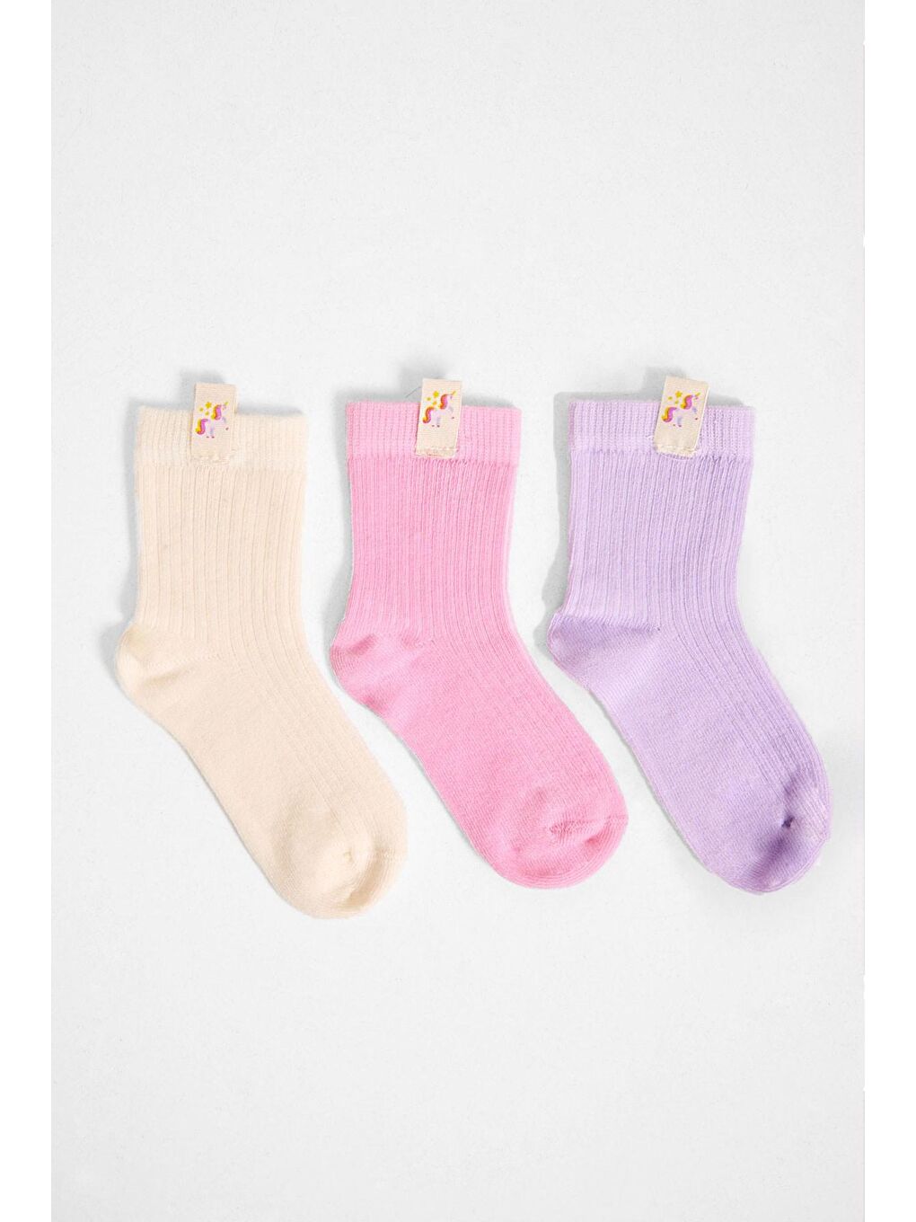 Pembe 3 lü Paket Fairytale Bebek Soket Çorap