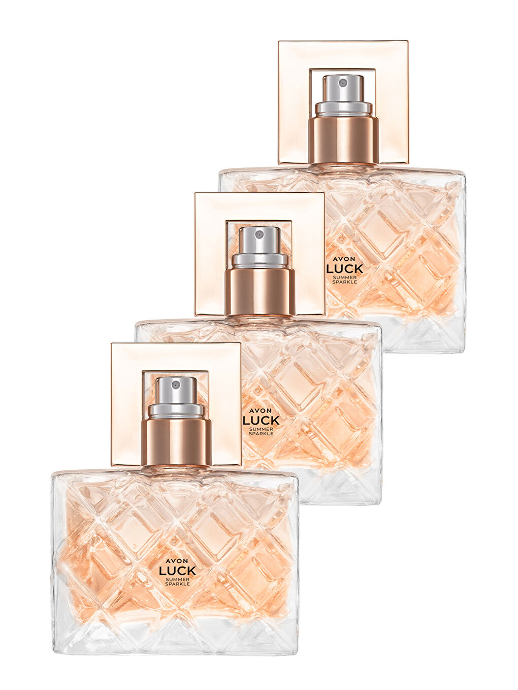 AVON Luck Summer Sparkle Kadın Parfüm Edp 50 Ml. Üçlü Set