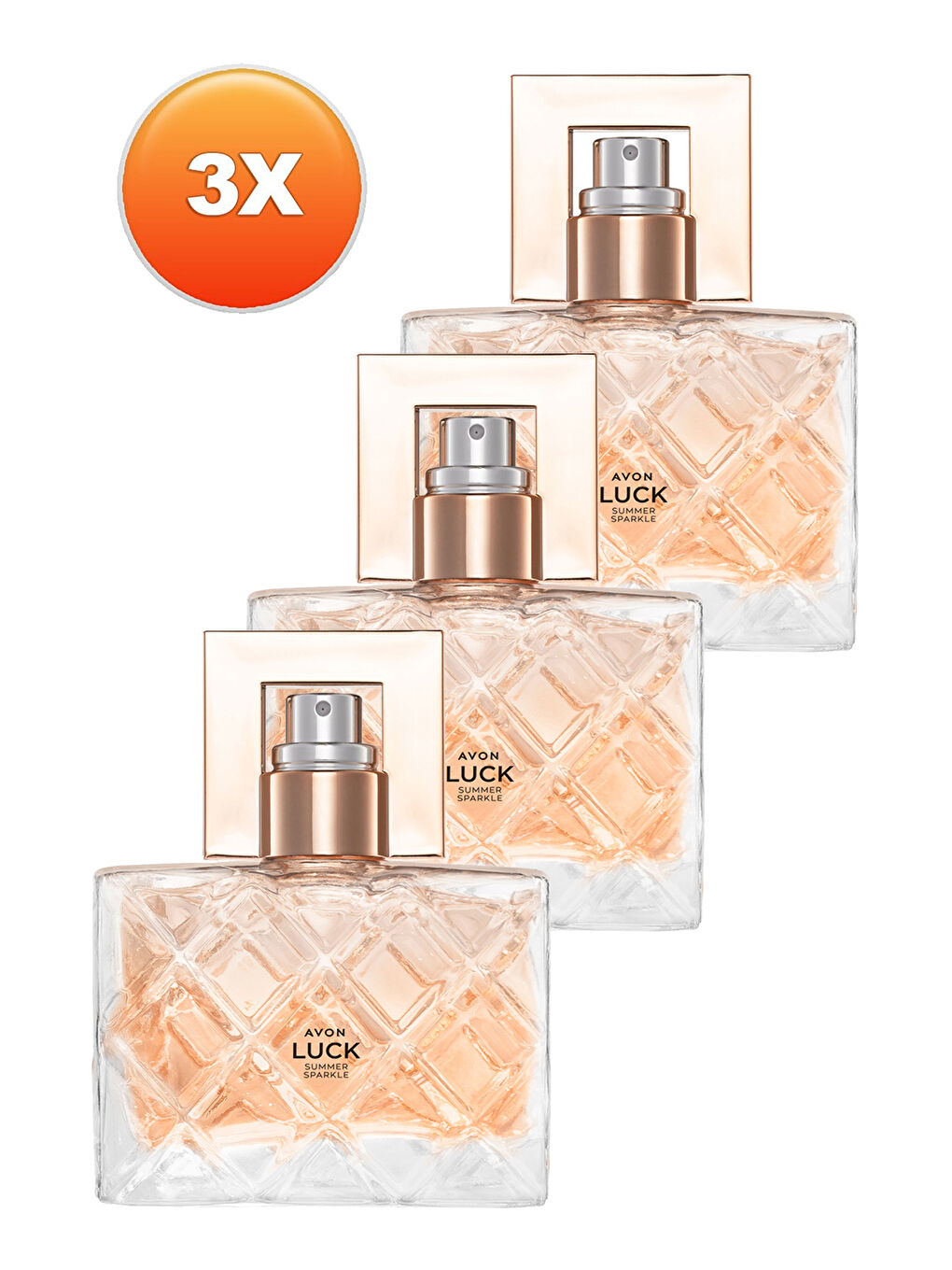 AVON Luck Summer Sparkle Kadın Parfüm Edp 50 Ml. Üçlü Set - 1