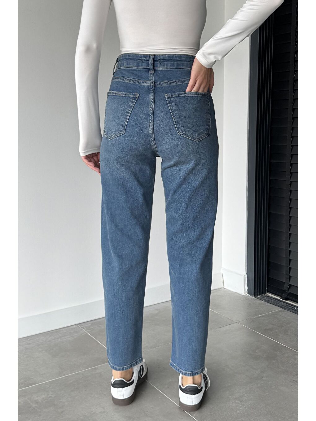 Mavi Kadın Yüksek Bel Mom Jean Jean Pantolon-3