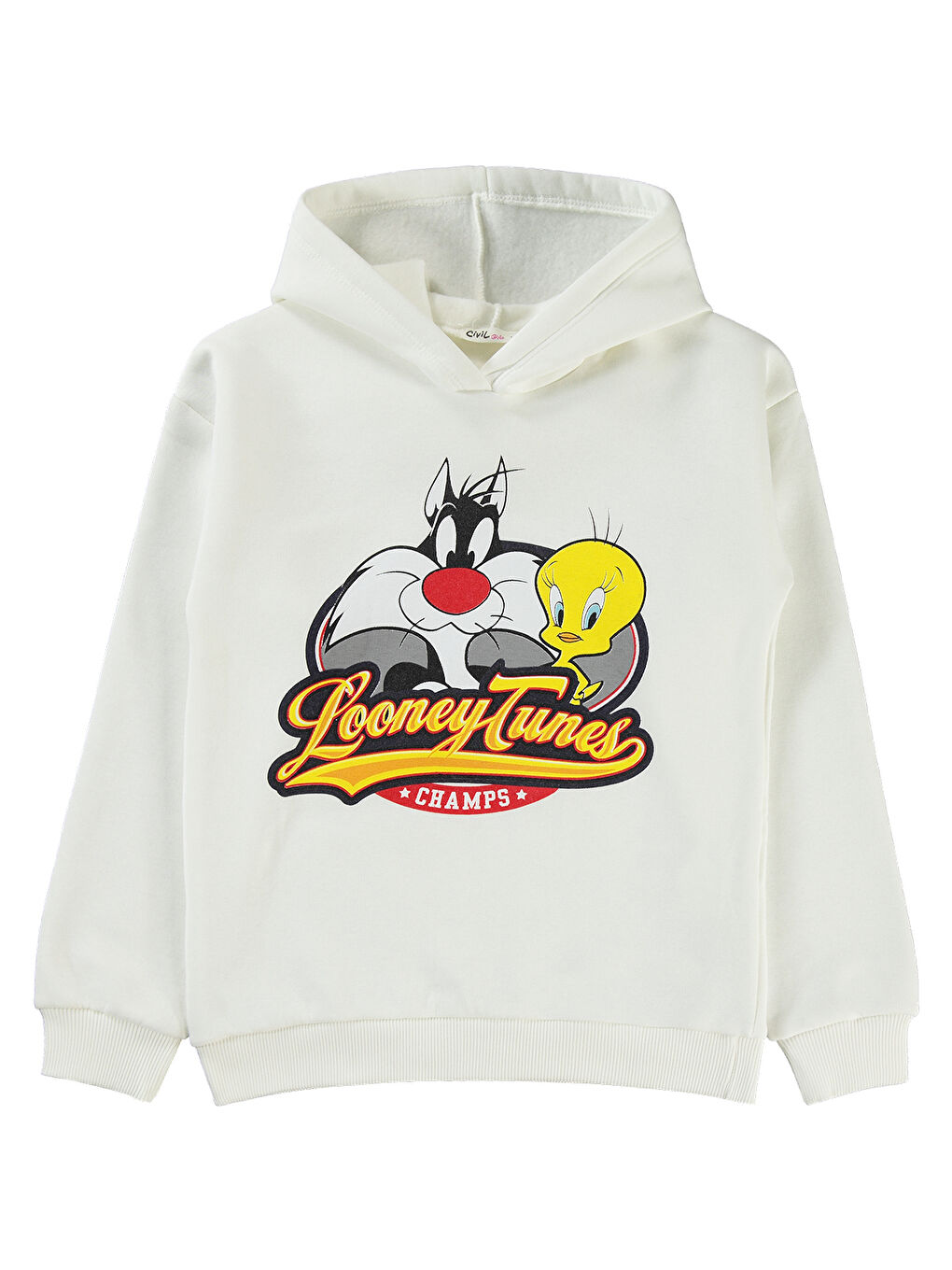 Civil Ekru Tweety Kız Çocuk Sweatshirt 10-13 Yaş Ekru