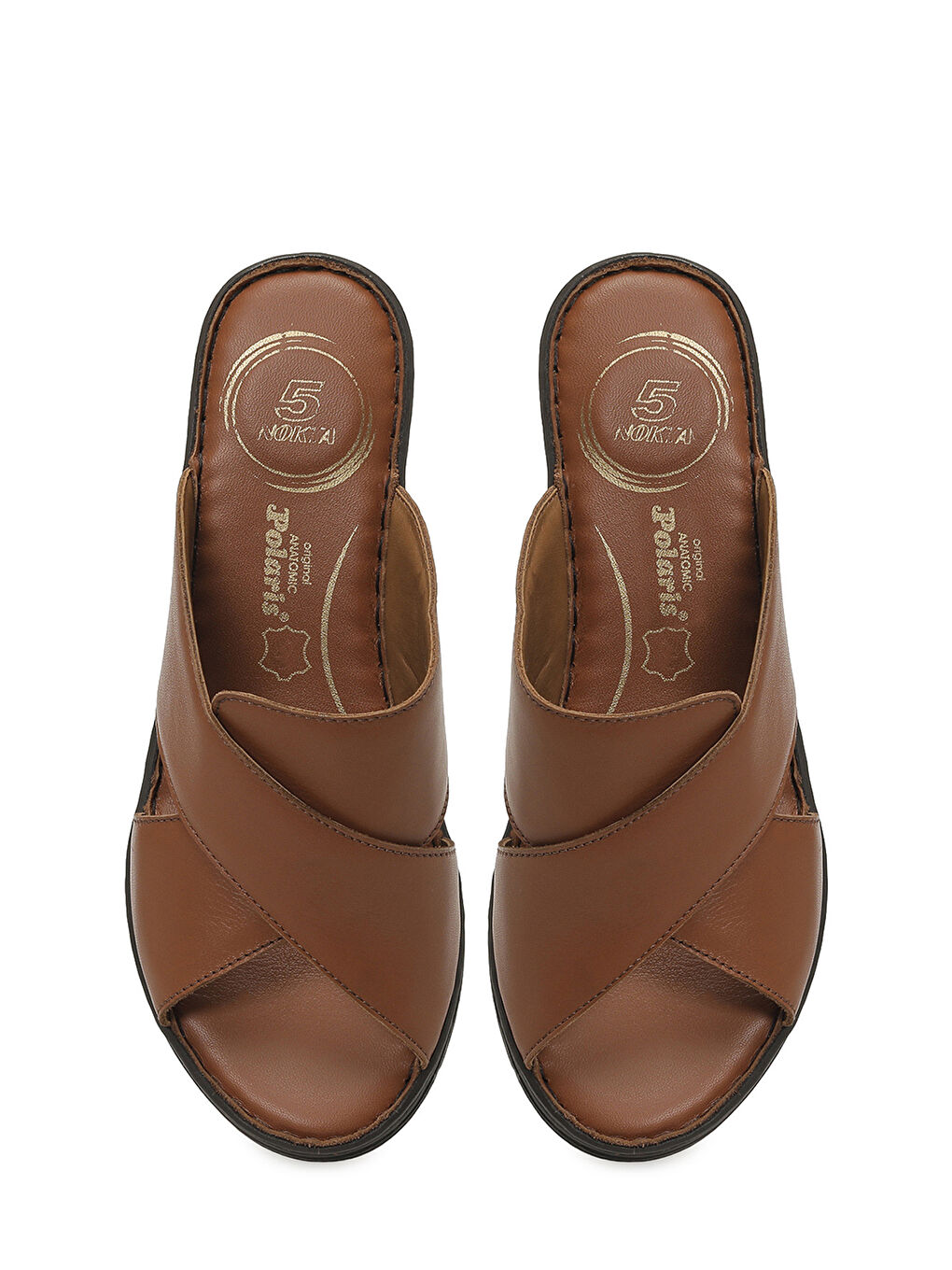 Kahverengi 105811.Z6FX Taba Kadın Terlik-3