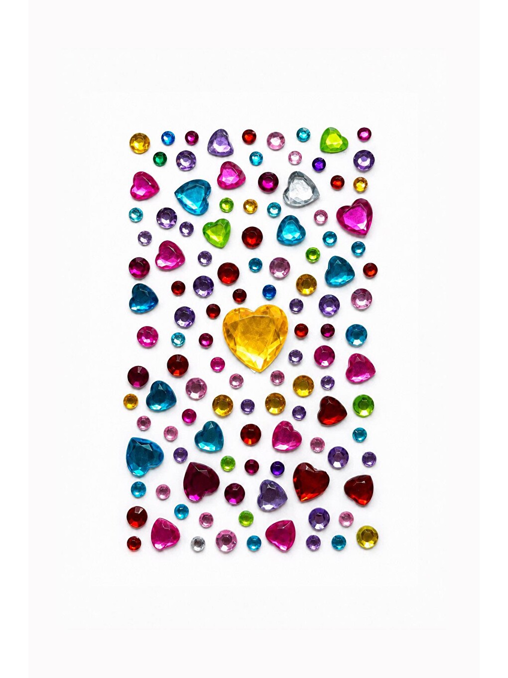 Bedazzle Renkli Kalp Ve Geometirk Desenli Sticker-2