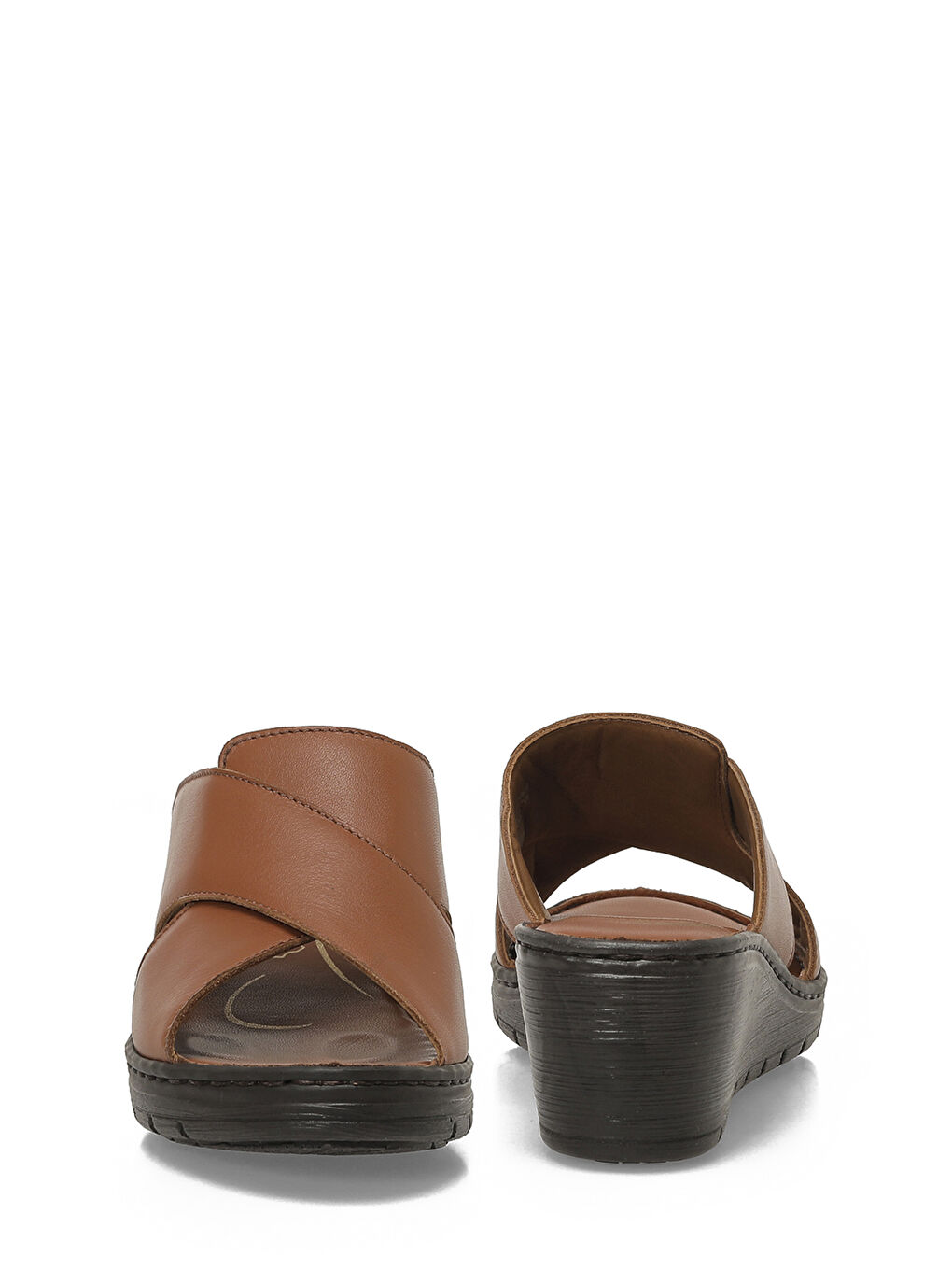 Kahverengi 105811.Z6FX Taba Kadın Terlik-4