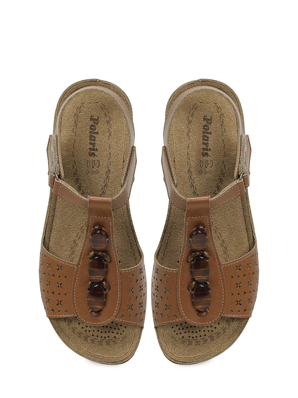 Kahverengi 167231.Z6FX Taba Kadın Düz Sandalet-3