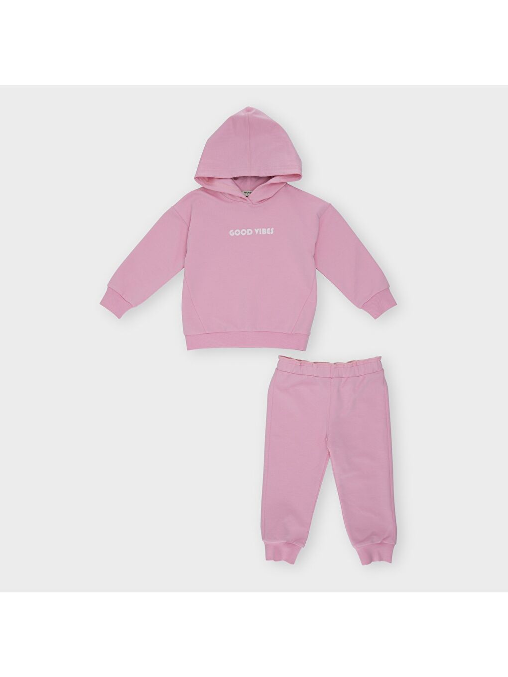 Pembe Kız Çocuk Baskı Detaylı Eşofman Takımı