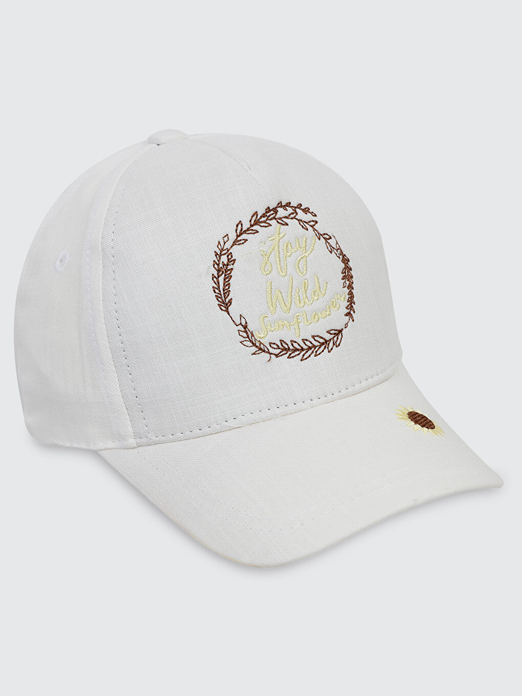 Ekru Kız Çocuk Şapka 4-8 Yaş Krem-1