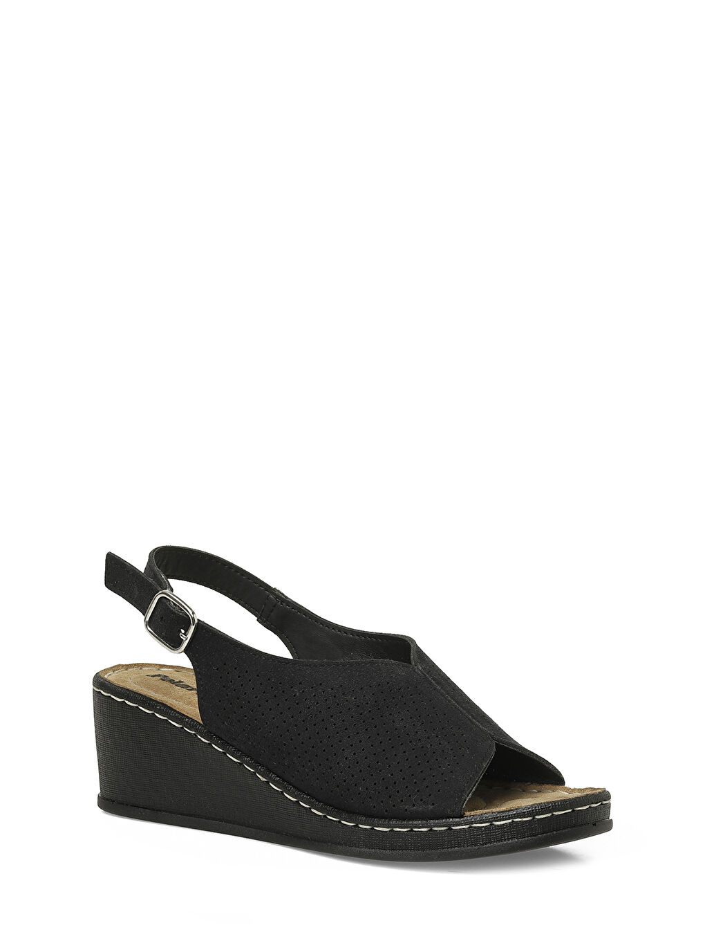 167214.Z6FX Siyah Kadın Düz Sandalet-1