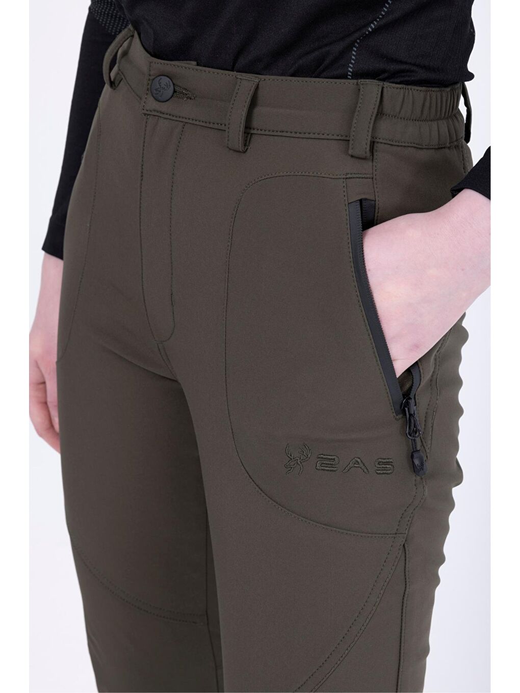 Bosie İnce Softshell Kadın Pantolon Haki-2