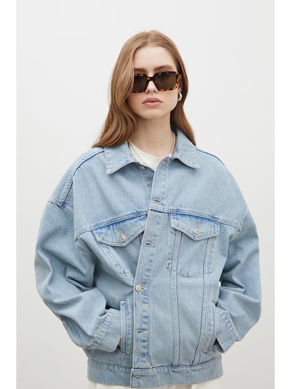1975 Denim Ceket Buz Mavi-2