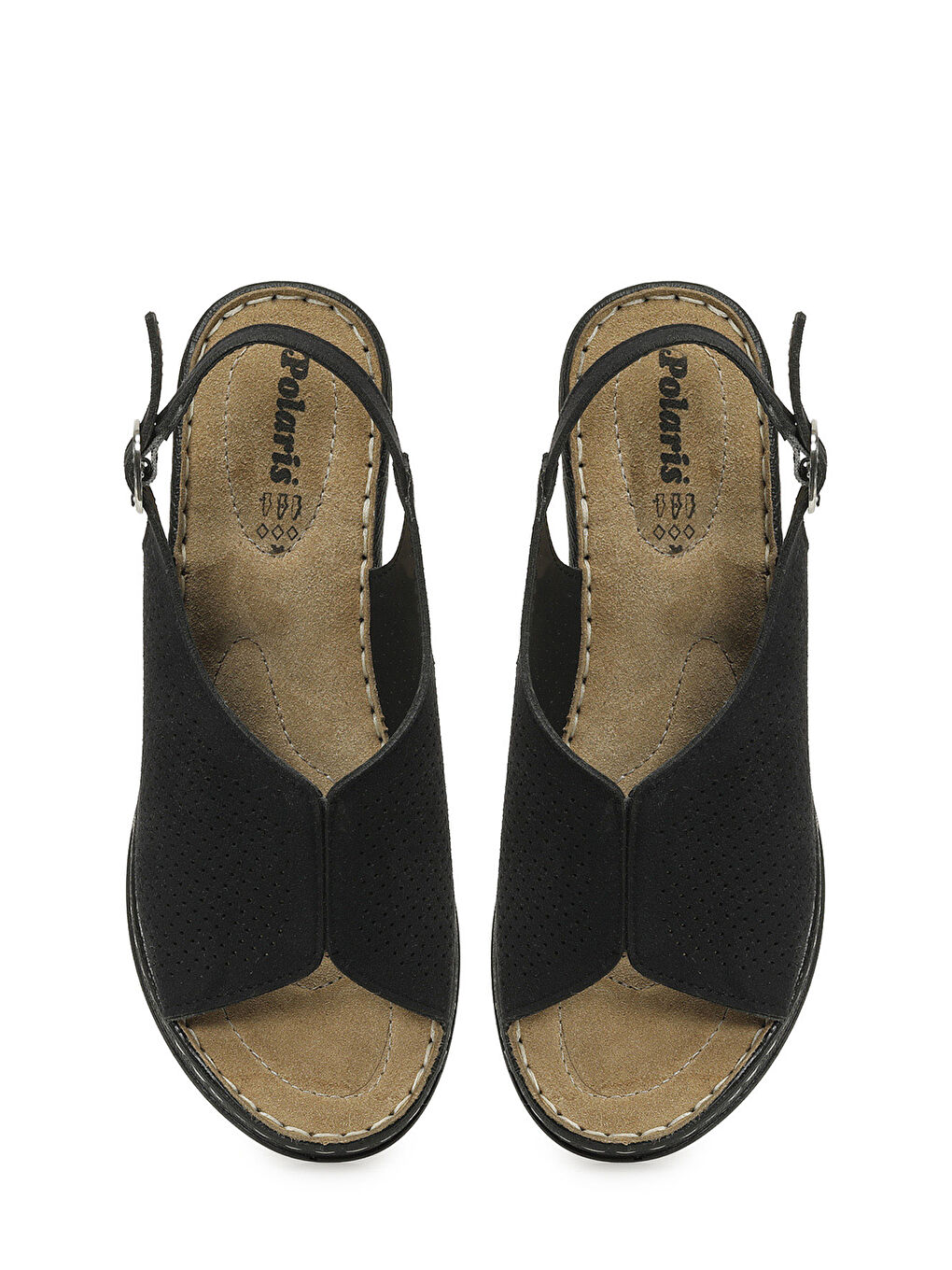 167214.Z6FX Siyah Kadın Düz Sandalet-3