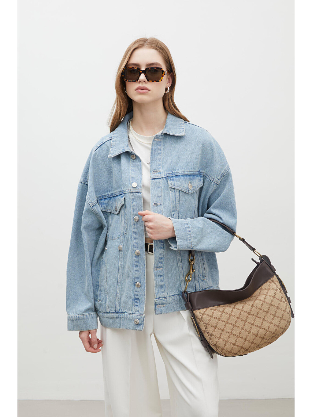 1975 Denim Ceket Buz Mavi-4