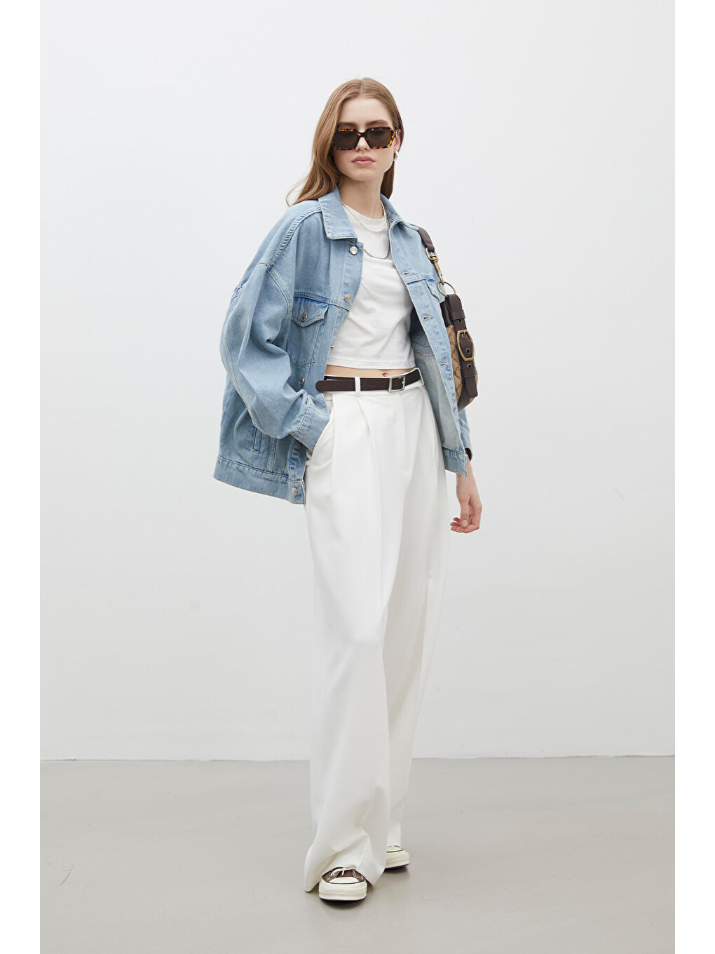 1975 Denim Ceket Buz Mavi-5