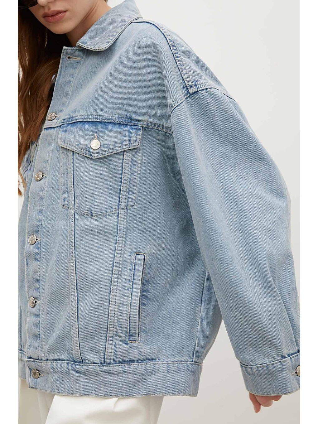 1975 Denim Ceket Buz Mavi-6