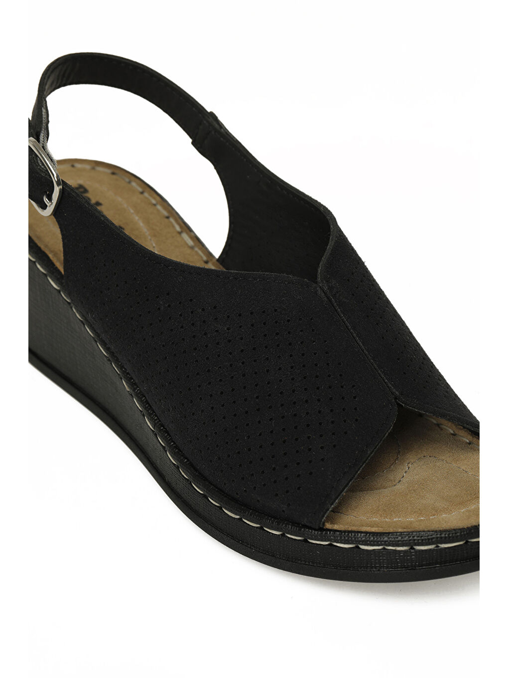 167214.Z6FX Siyah Kadın Düz Sandalet-6