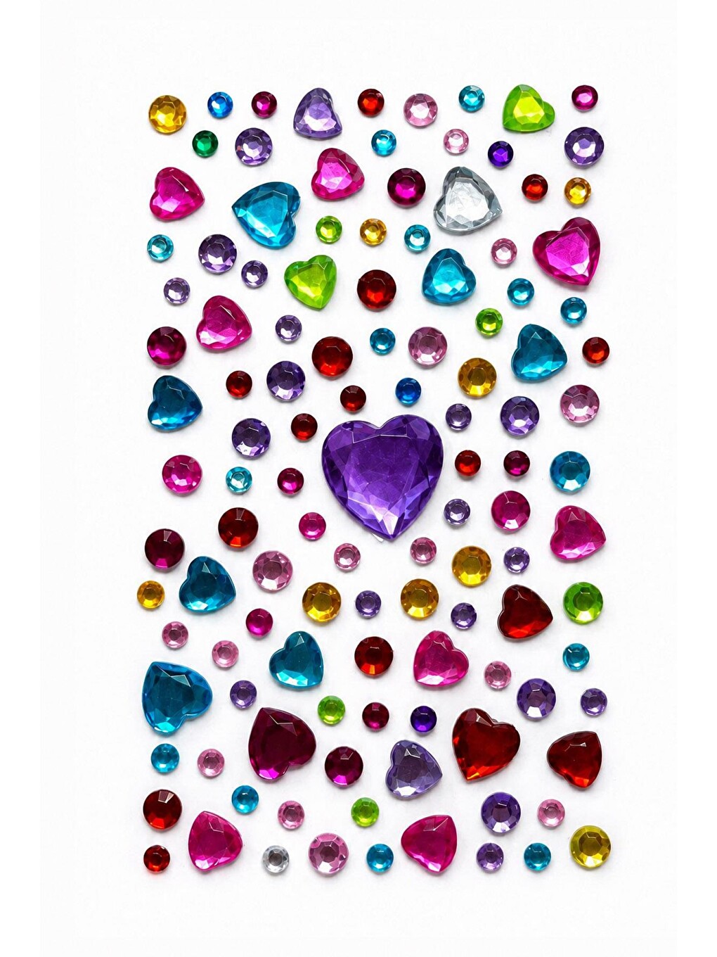 Bedazzle Renkli Kalp Ve Geometirk Desenli Sticker