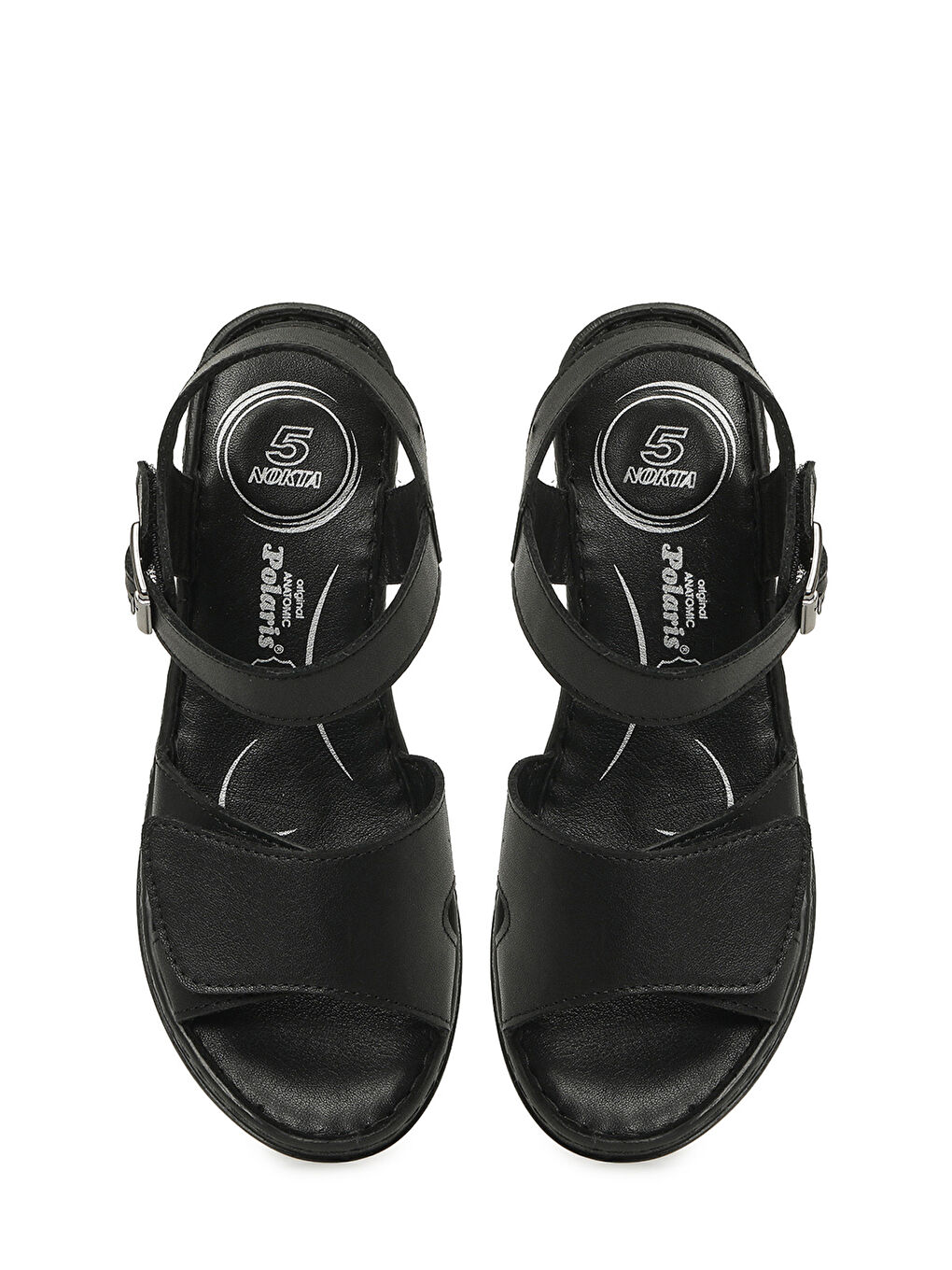 105818.Z6FX Siyah Kadın Comfort Sandalet-3