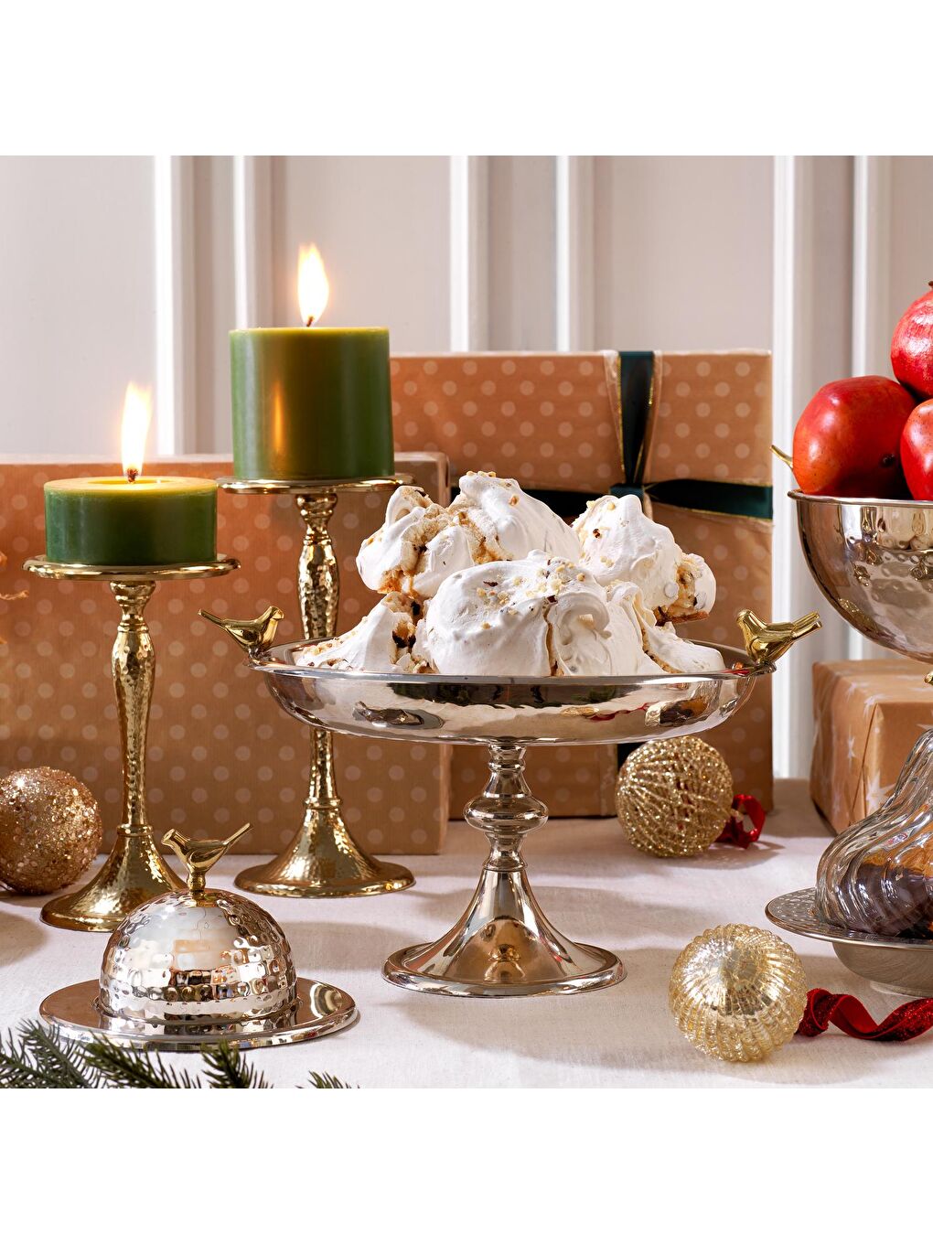 Gri Elegance Büyük Boy Ayaklı Meyvelik-1 Parça