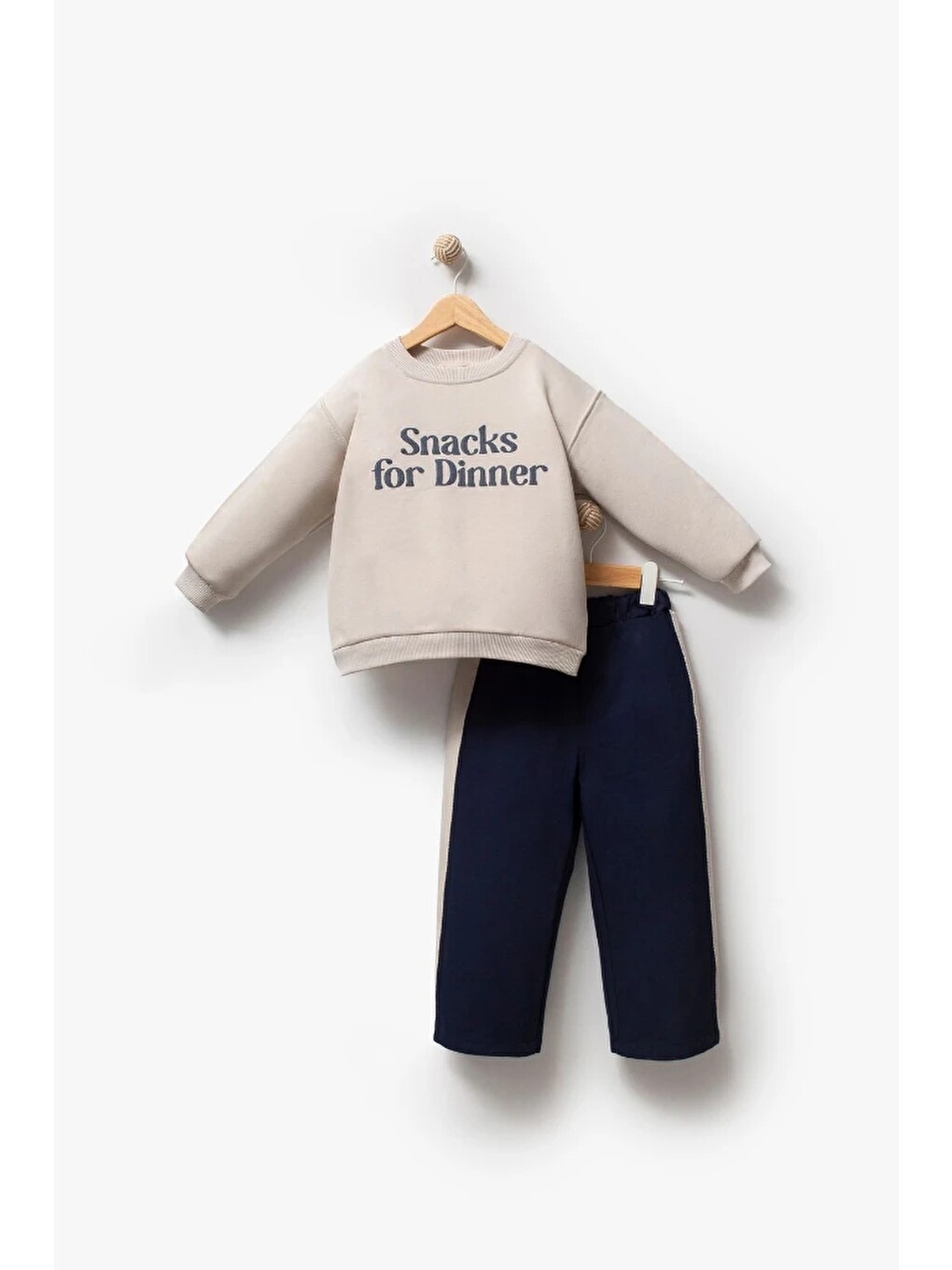 Lacivert Sweatshirt ve Pantolon İkili Çocuk Kombini 9078-3