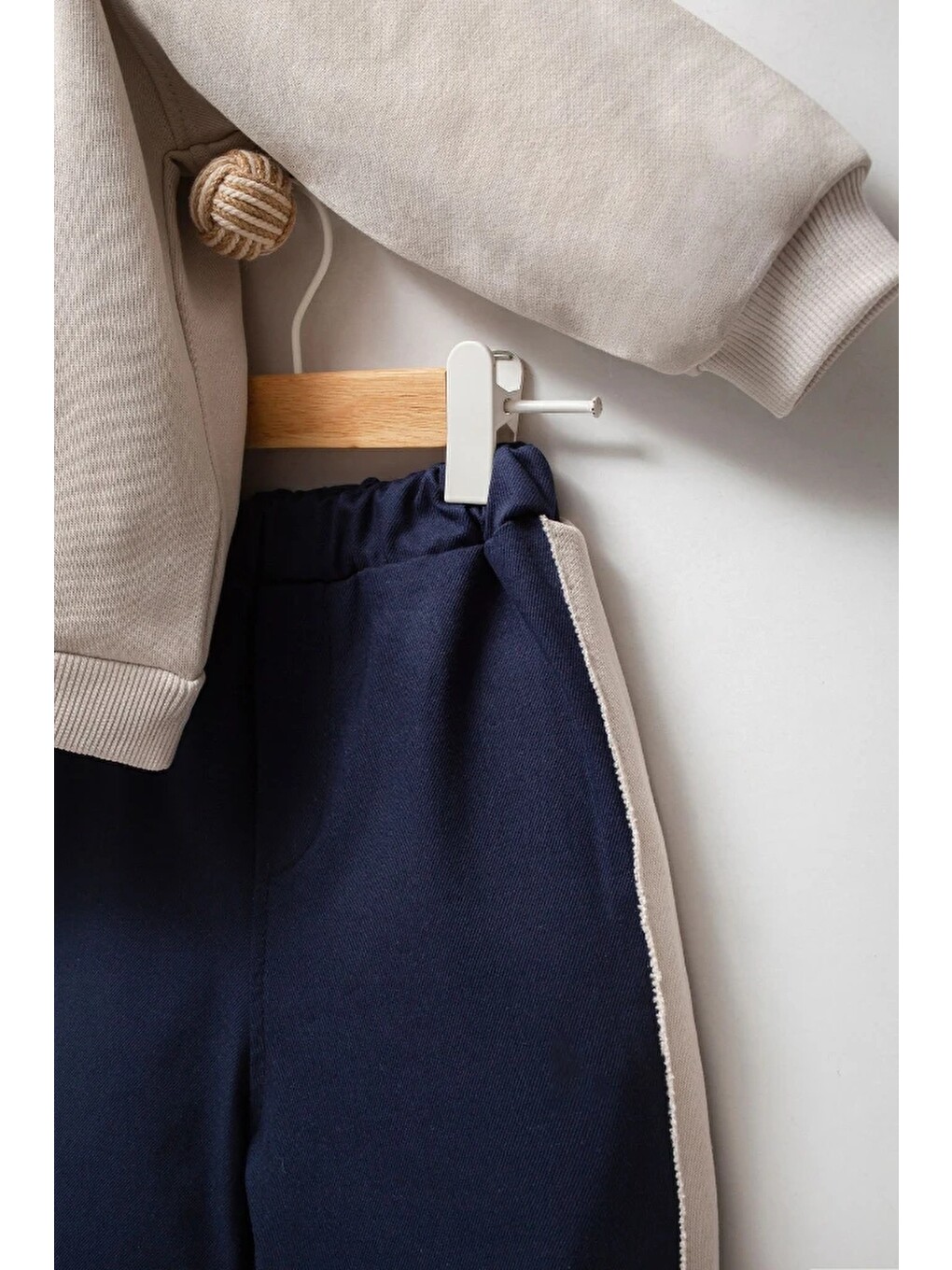 Lacivert Sweatshirt ve Pantolon İkili Çocuk Kombini 9078-5