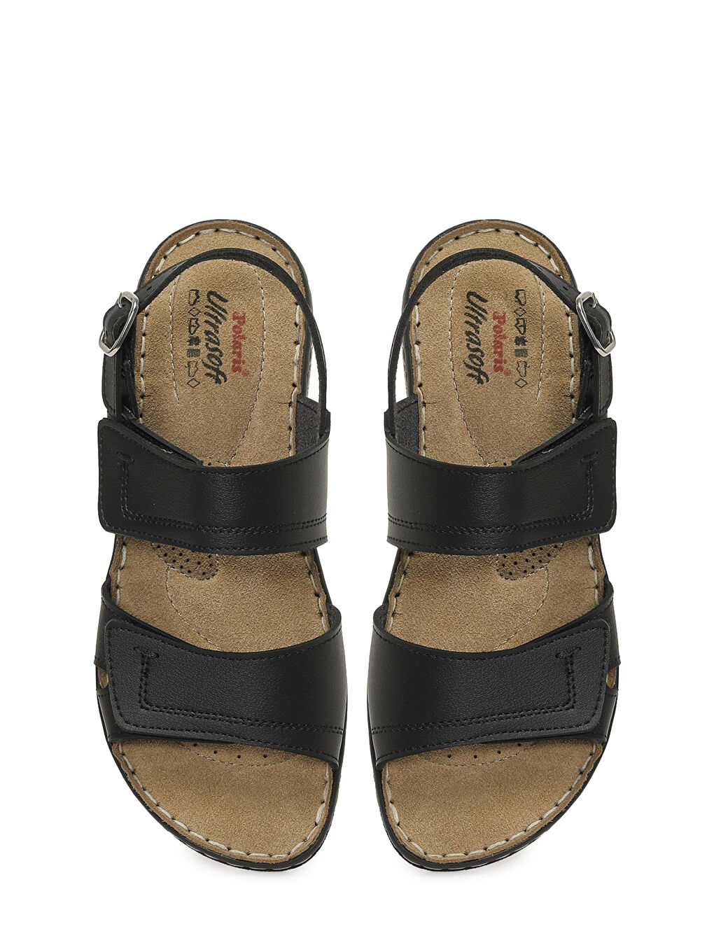 167233.Z6FX Siyah Kadın Düz Sandalet-3