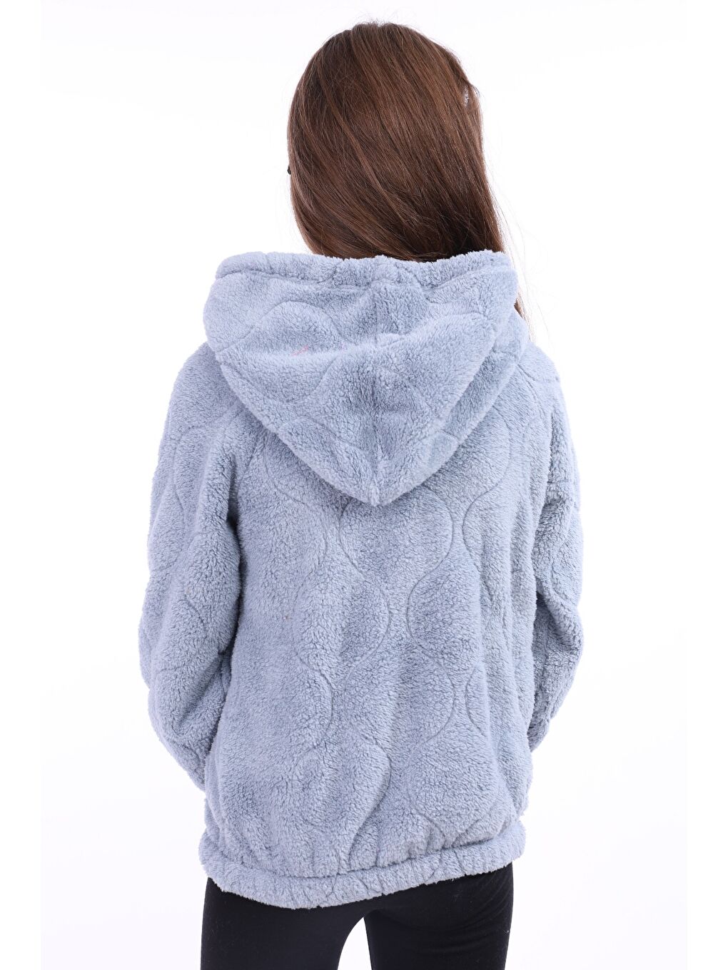 Gri Kız Çocuk Nakışlı Sweatshirt-1