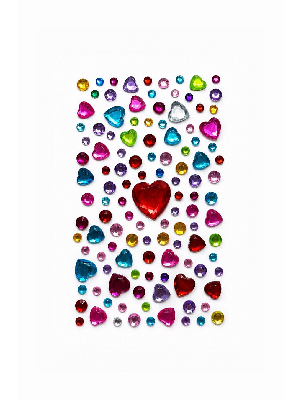 Bedazzle Renkli Kalp Ve Geometirk Desenli Sticker