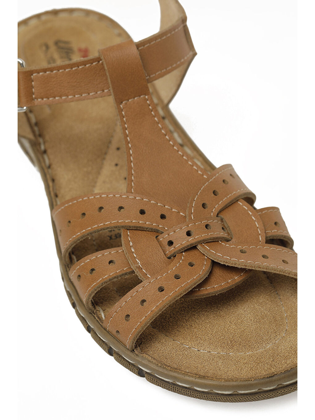 Kahverengi 158589.Z6FX Taba Kadın Düz Sandalet-6