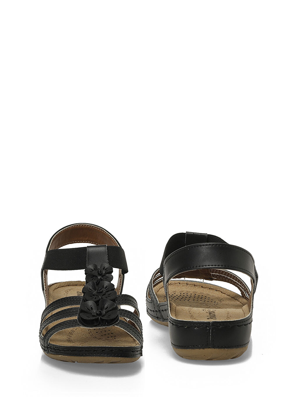 157362.Z6FX Siyah Kadın Düz Sandalet-4