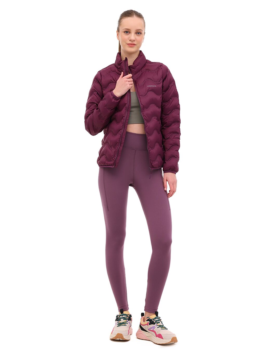 WL 1STAR 5PR Mor Kadın İnce Mont-2