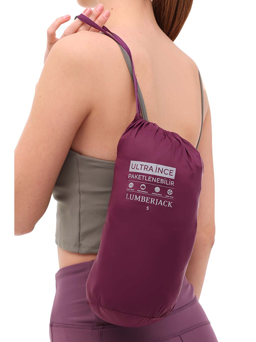 WL 1STAR 5PR Mor Kadın İnce Mont-4