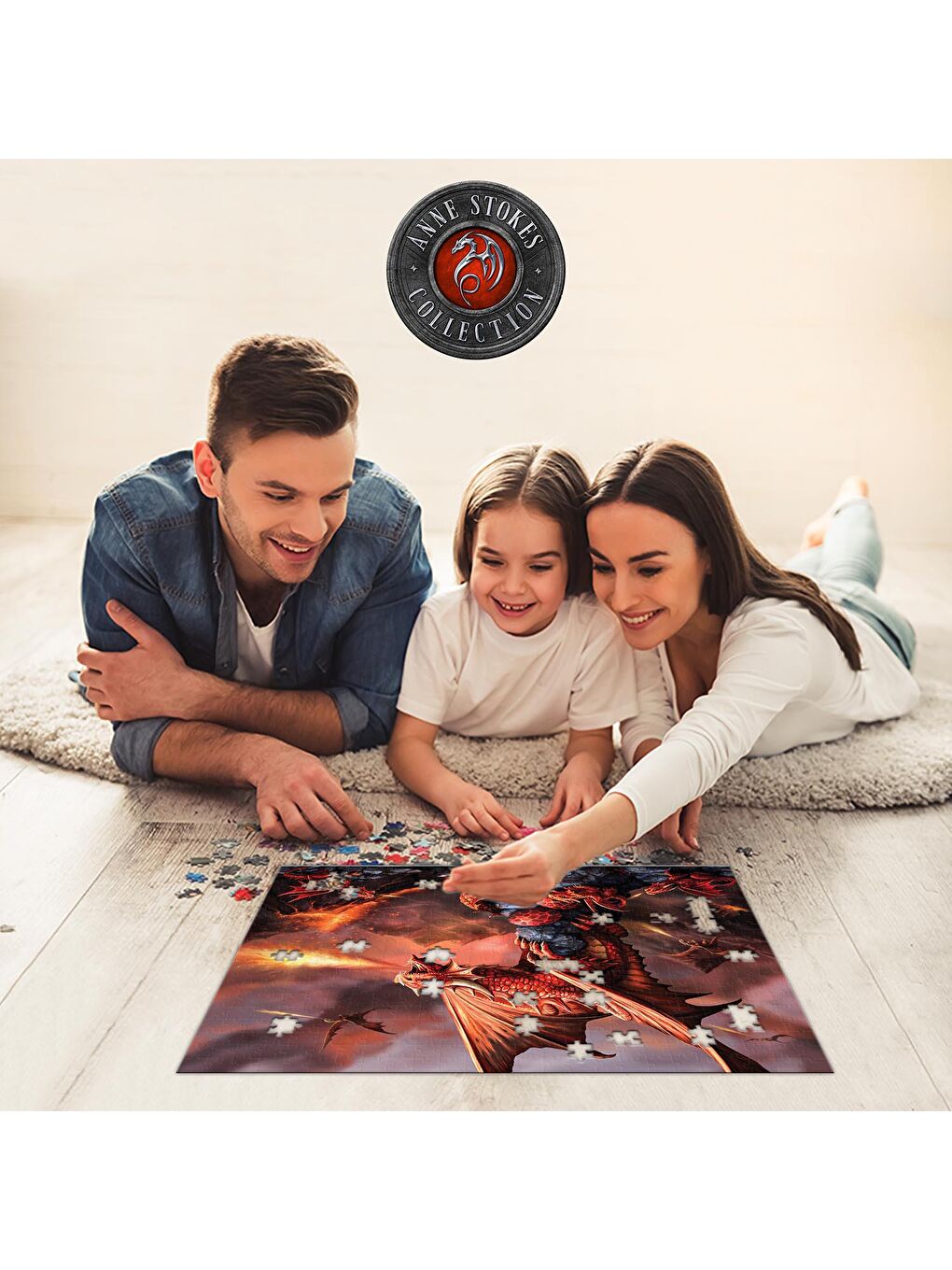 Prime 3D Renksiz Fire Dragon 500 Parça Yetişkin Puzzle 10090 - 1