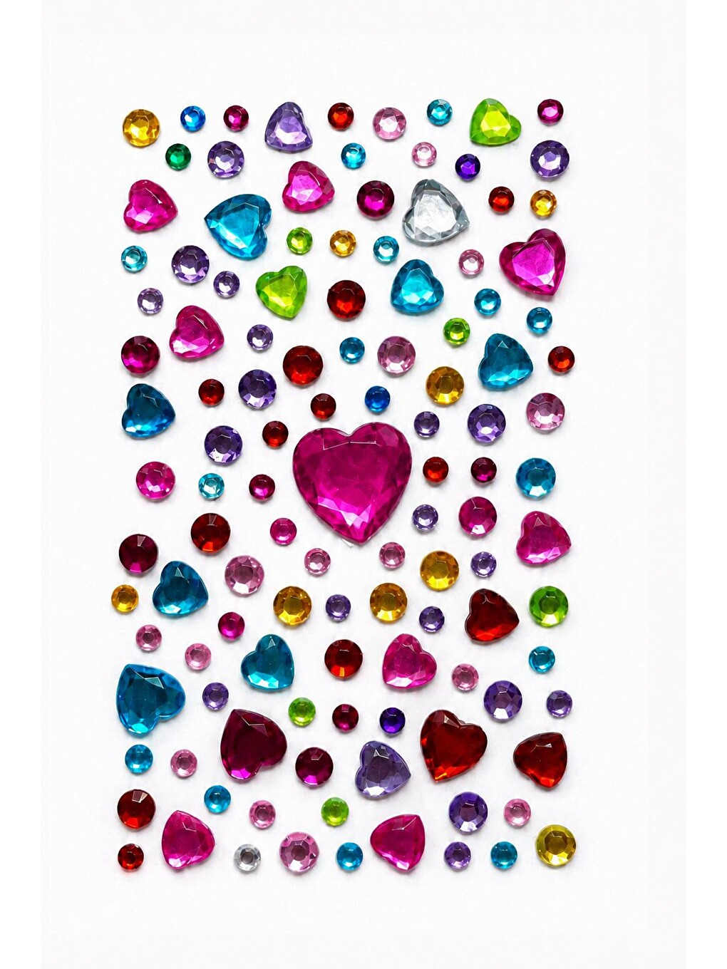 Bedazzle Renkli Kalp Ve Geometirk Desenli Sticker