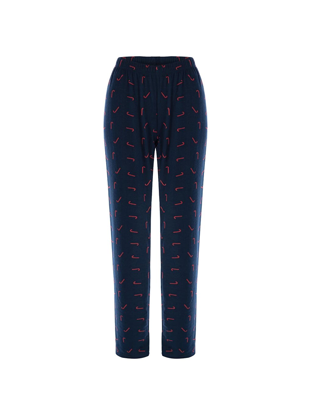 Kırmızı Yılbaşı Temalı Kadın Yumuşak Dokulu Pijama Takımı-3