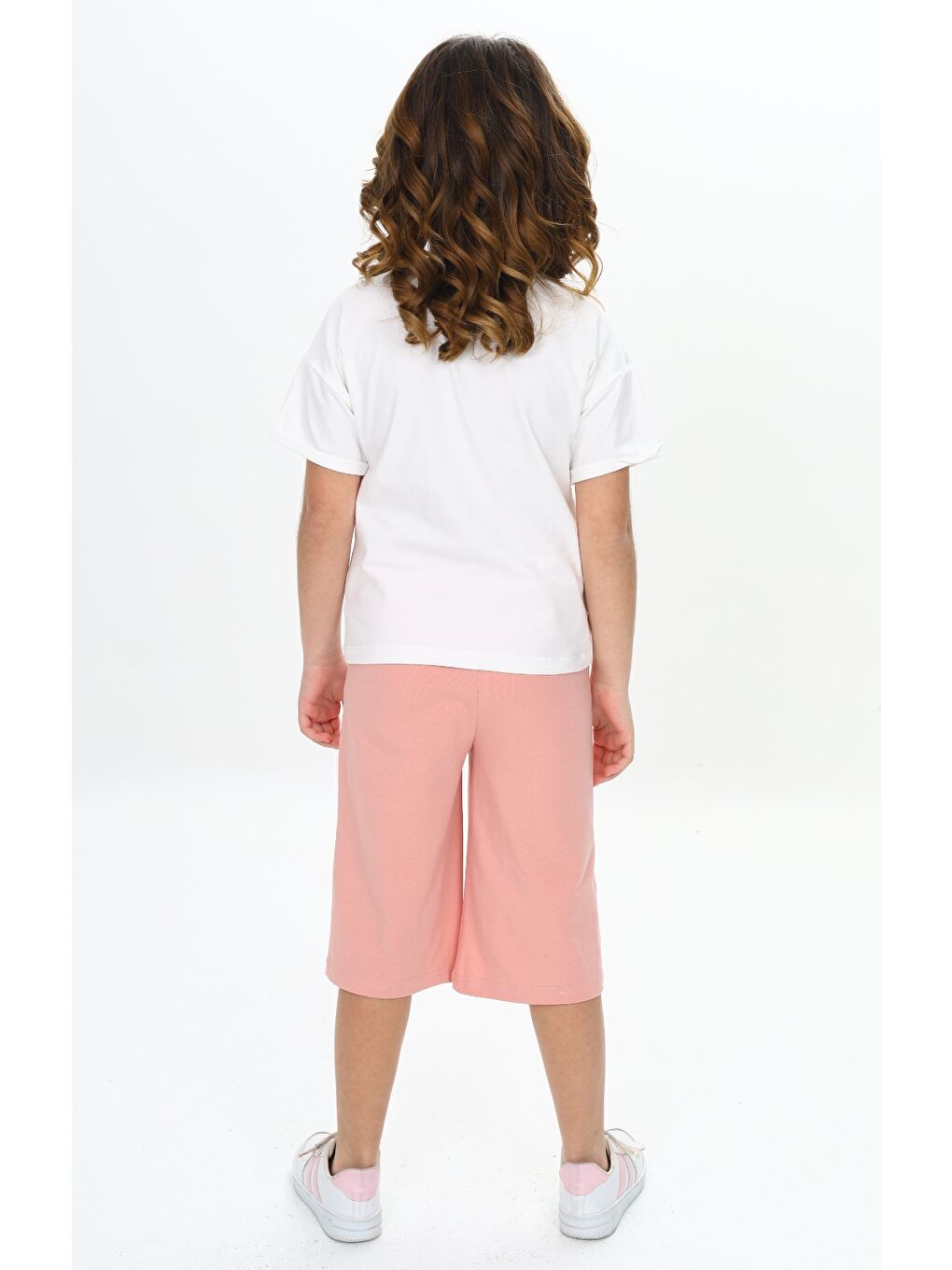 Mercan Kız Çocuk Garni Kalp Baskılı Kaprili Takım-3