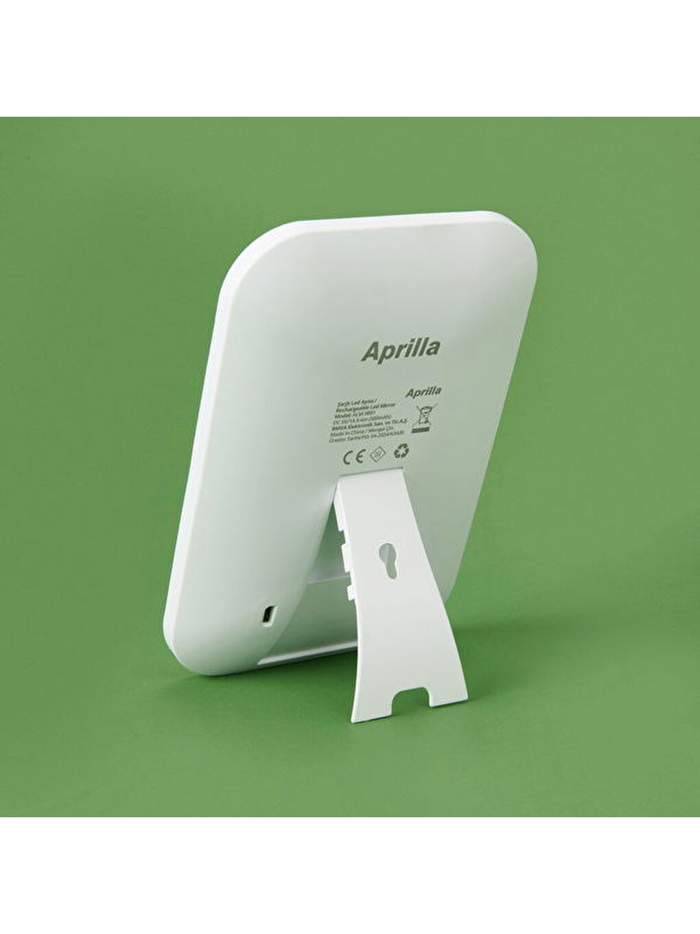 Şarjlı Led Ayna - Beyaz - 18x12 cm-3