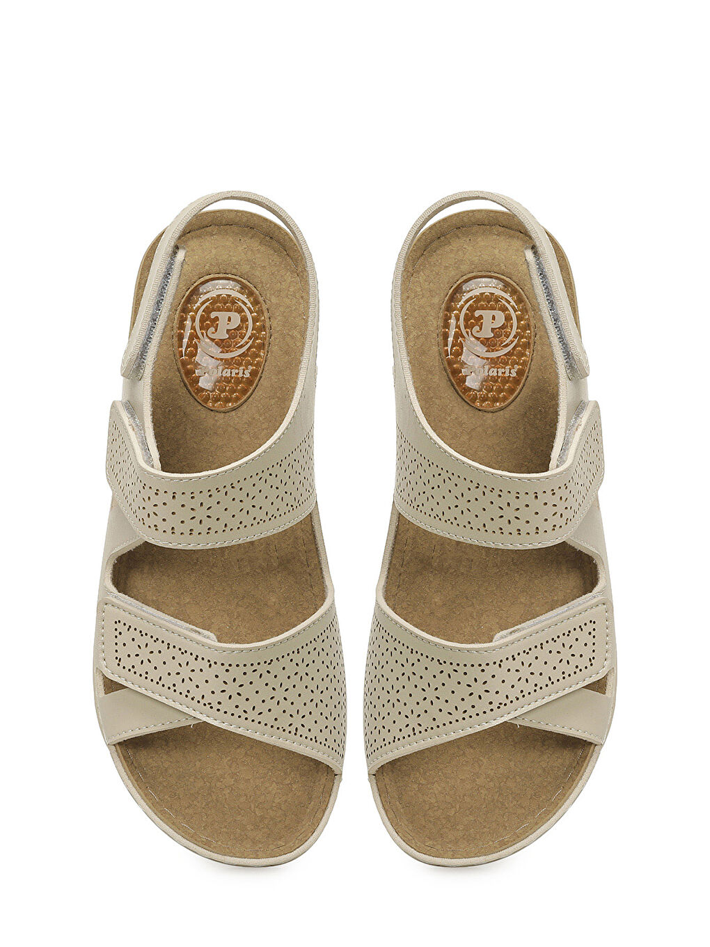 167236.Z Bej Kadın Düz Sandalet-3