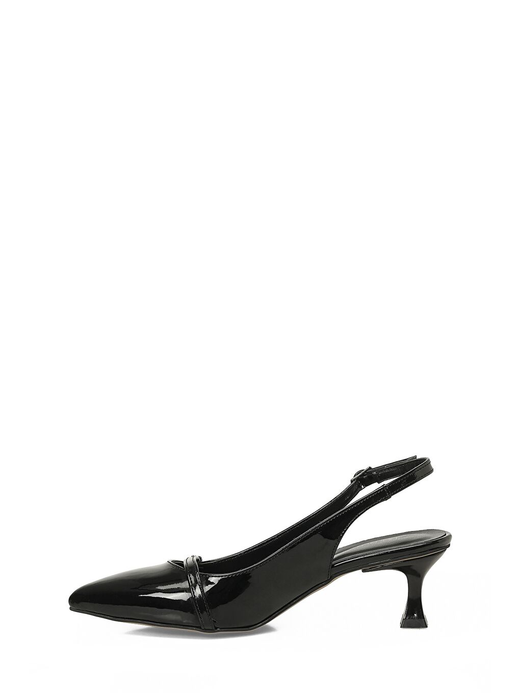 26S-602 Siyah Kadın Topuklu Ayakkabı-2