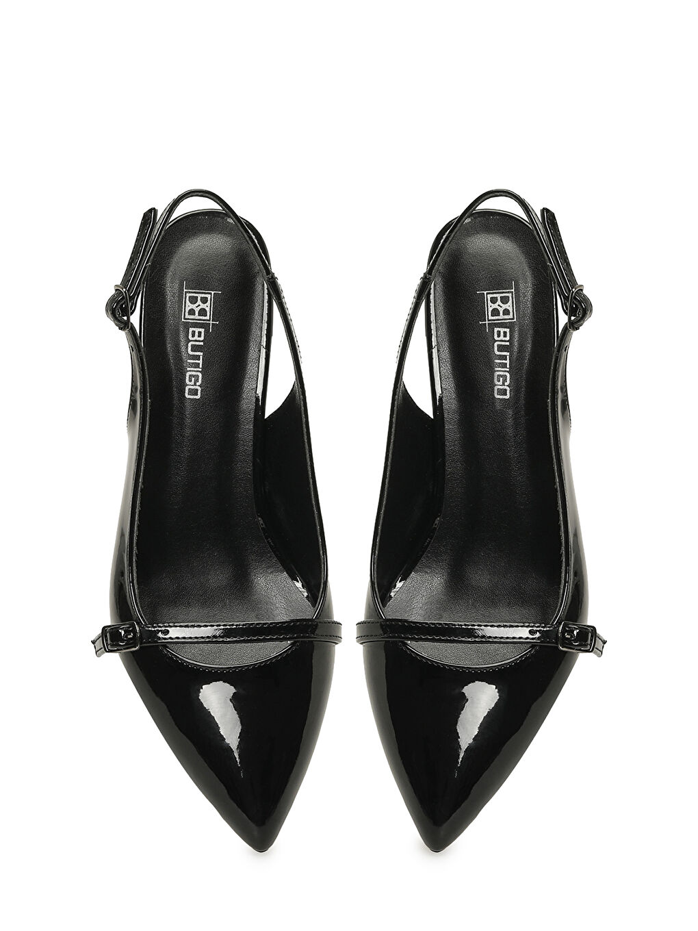 26S-602 Siyah Kadın Topuklu Ayakkabı-3