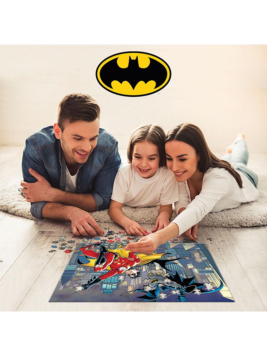 Prime 3D Renksiz Batman ve Robin 300 Parça Yetişkin Puzzle 32710 - 1