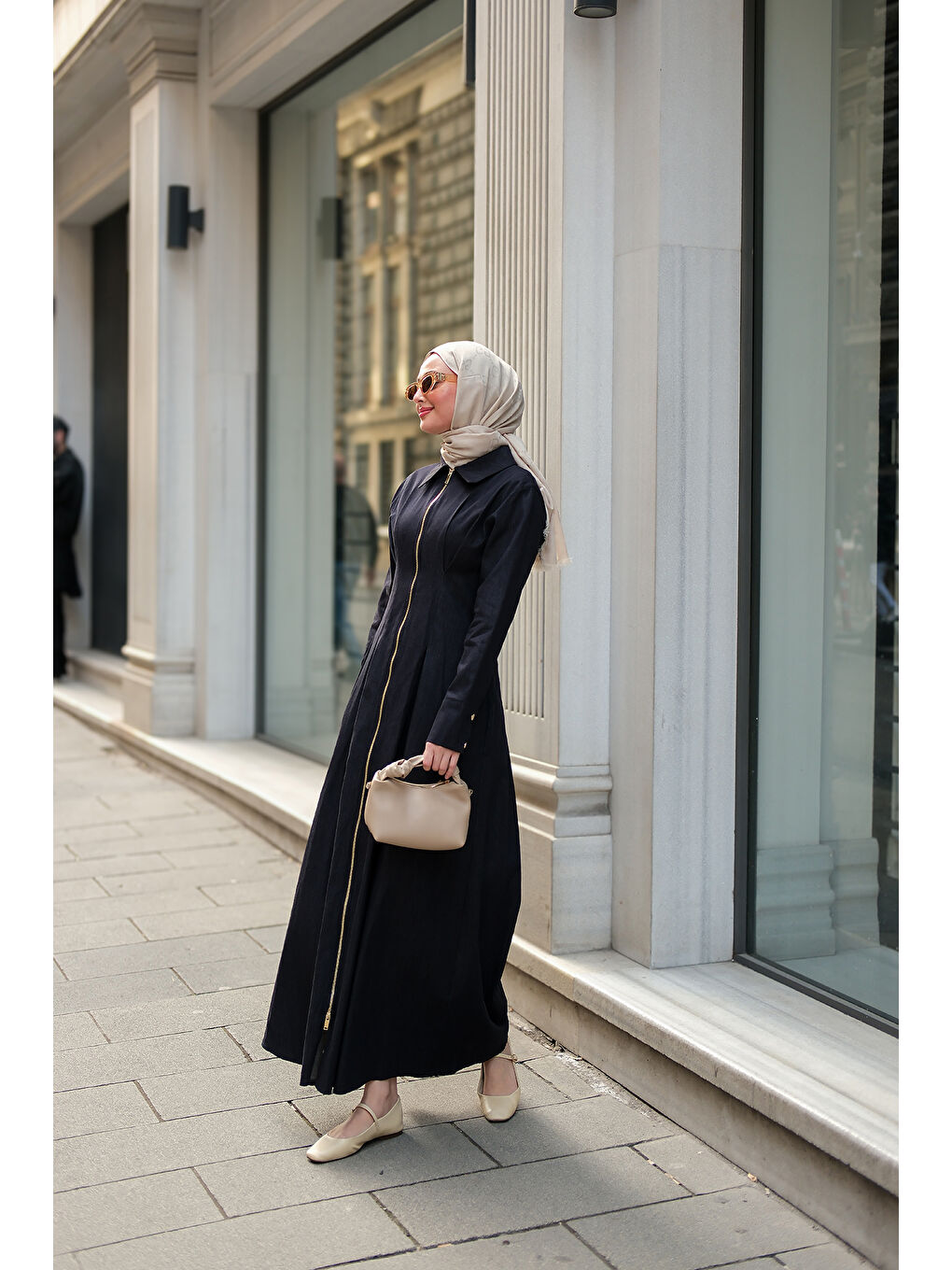 Kadın Bella Denim Elbise Koyu Mavi-4