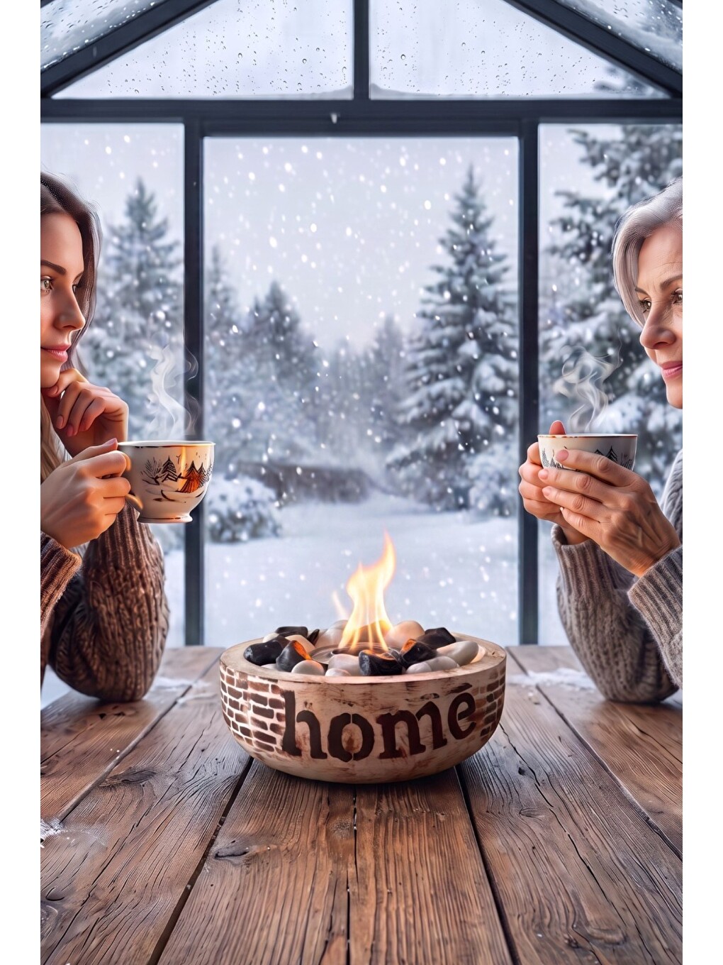 Home-200 Masa Şöminesi Ateş Çukuru (200ml Bioetanol+hazne+söndürme Kapağı)-5