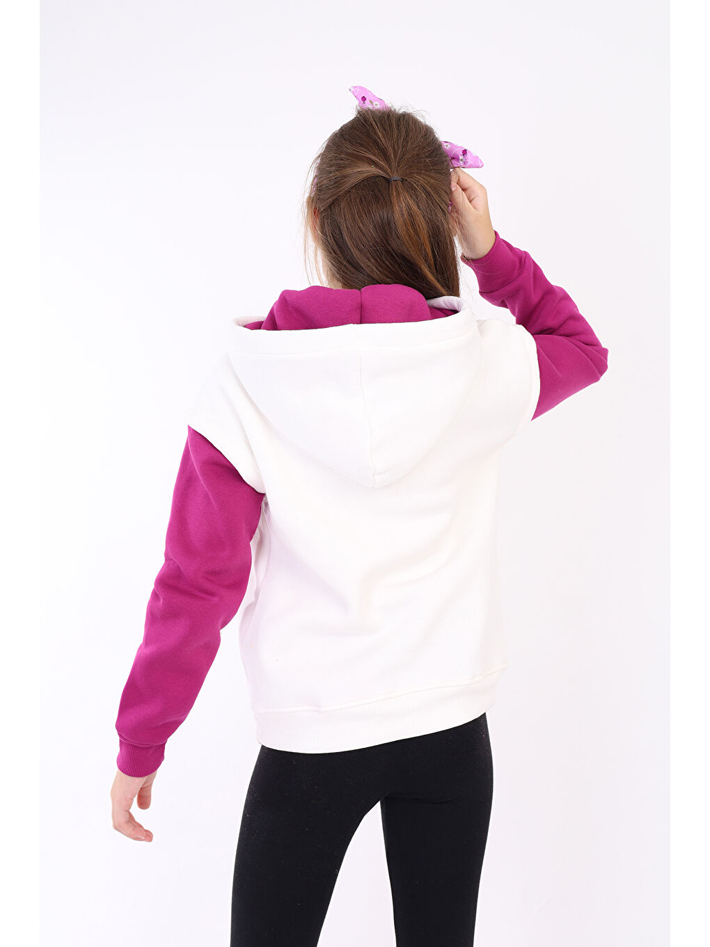 Ekru Kız Çocuk Baskılı Sweatshirt-1