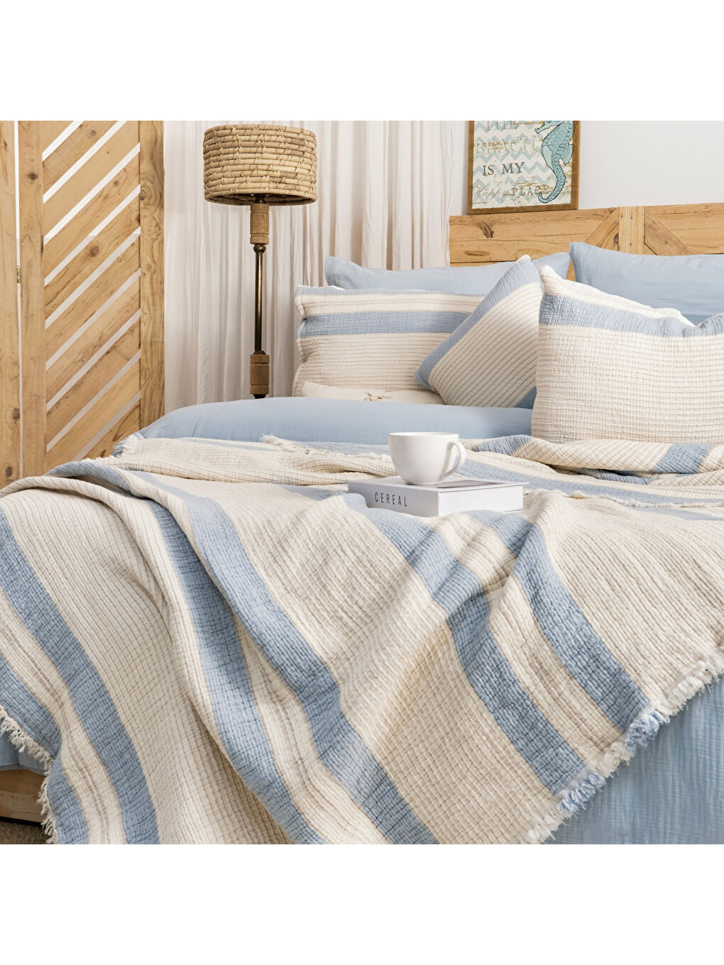 Home Enza Çeyiz Seti 8 Parça-Mavi-1