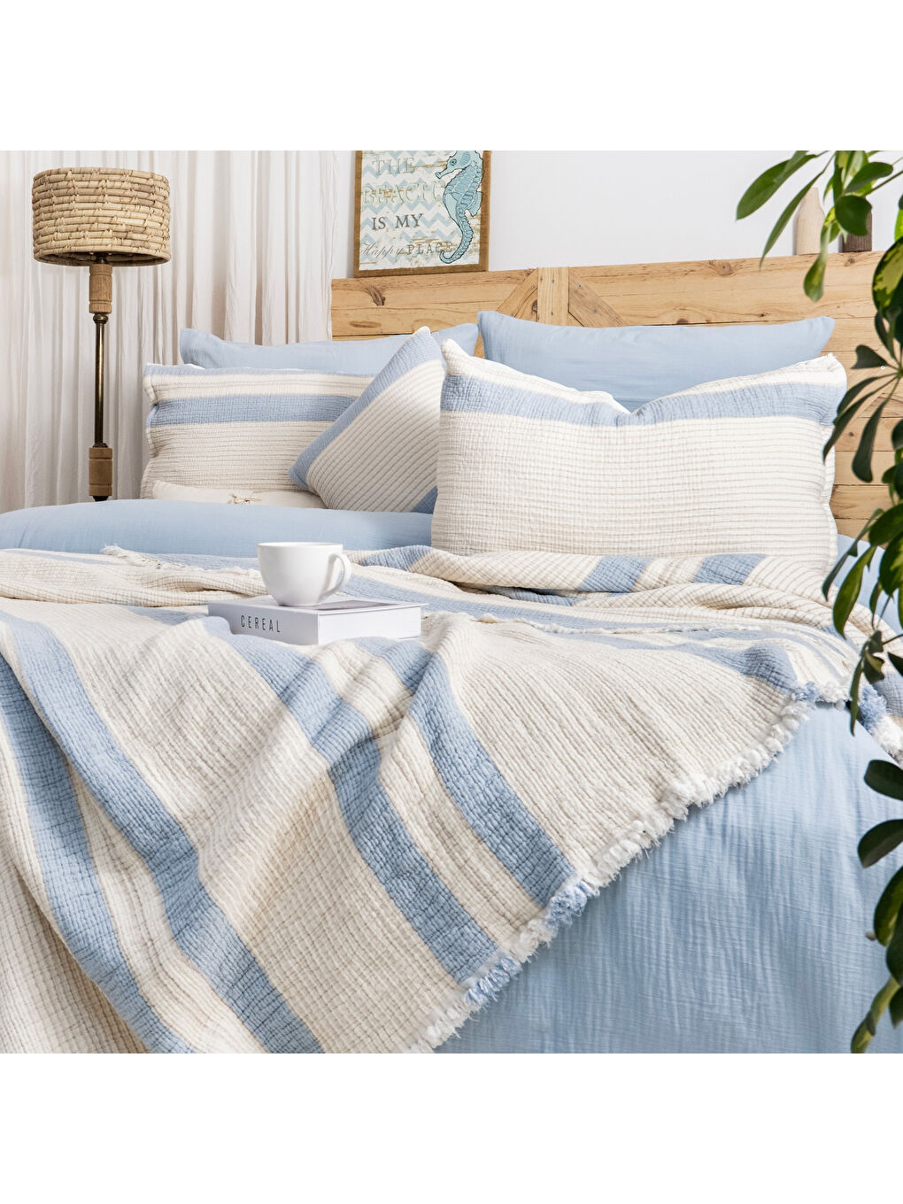 Home Enza Çeyiz Seti 8 Parça-Mavi-9