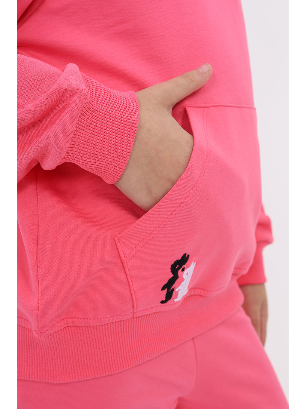 Fuşya Kız Çocuk Nakışlı Eşofman Takım-1