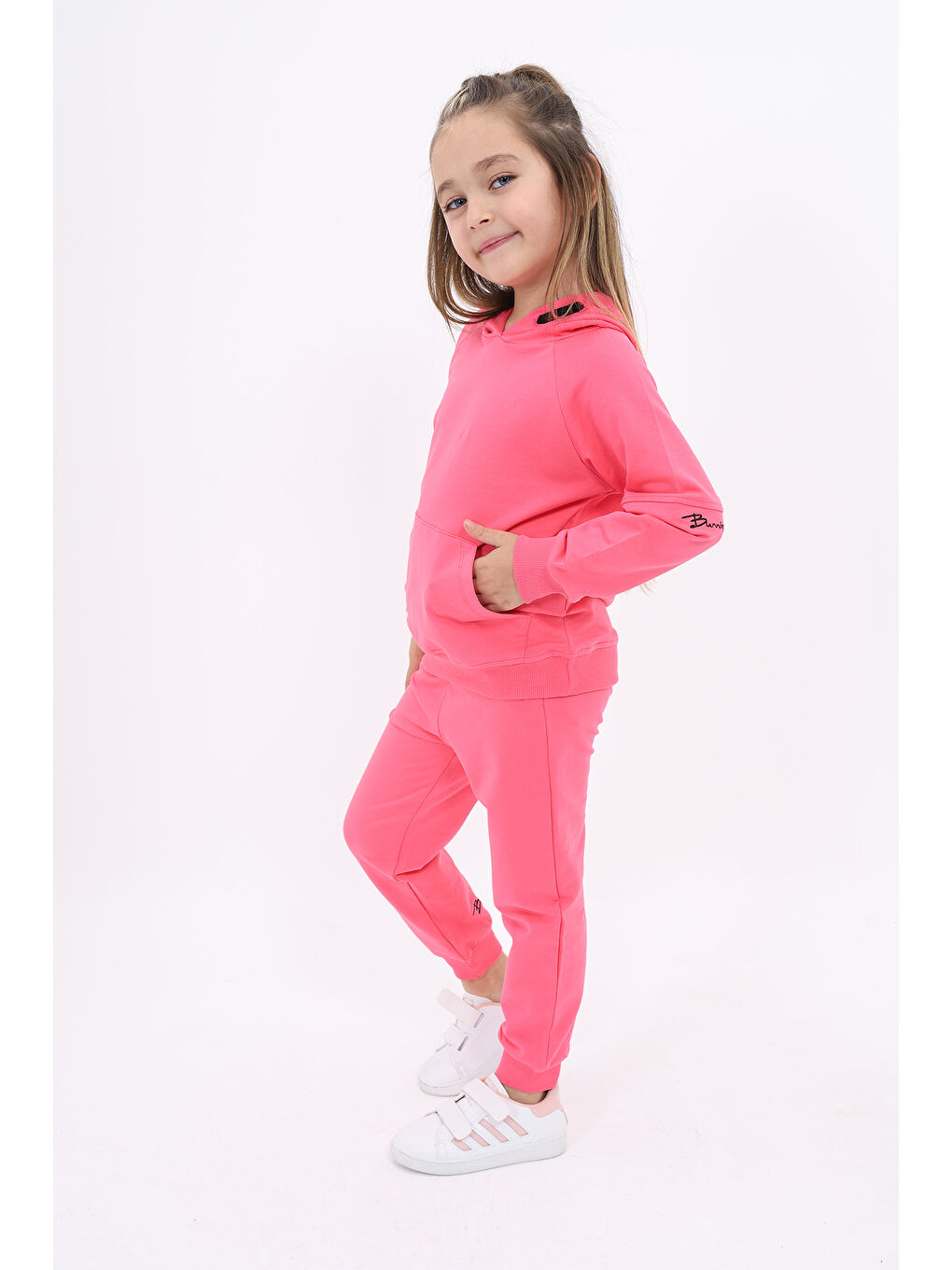 Fuşya Kız Çocuk Nakışlı Eşofman Takım-2
