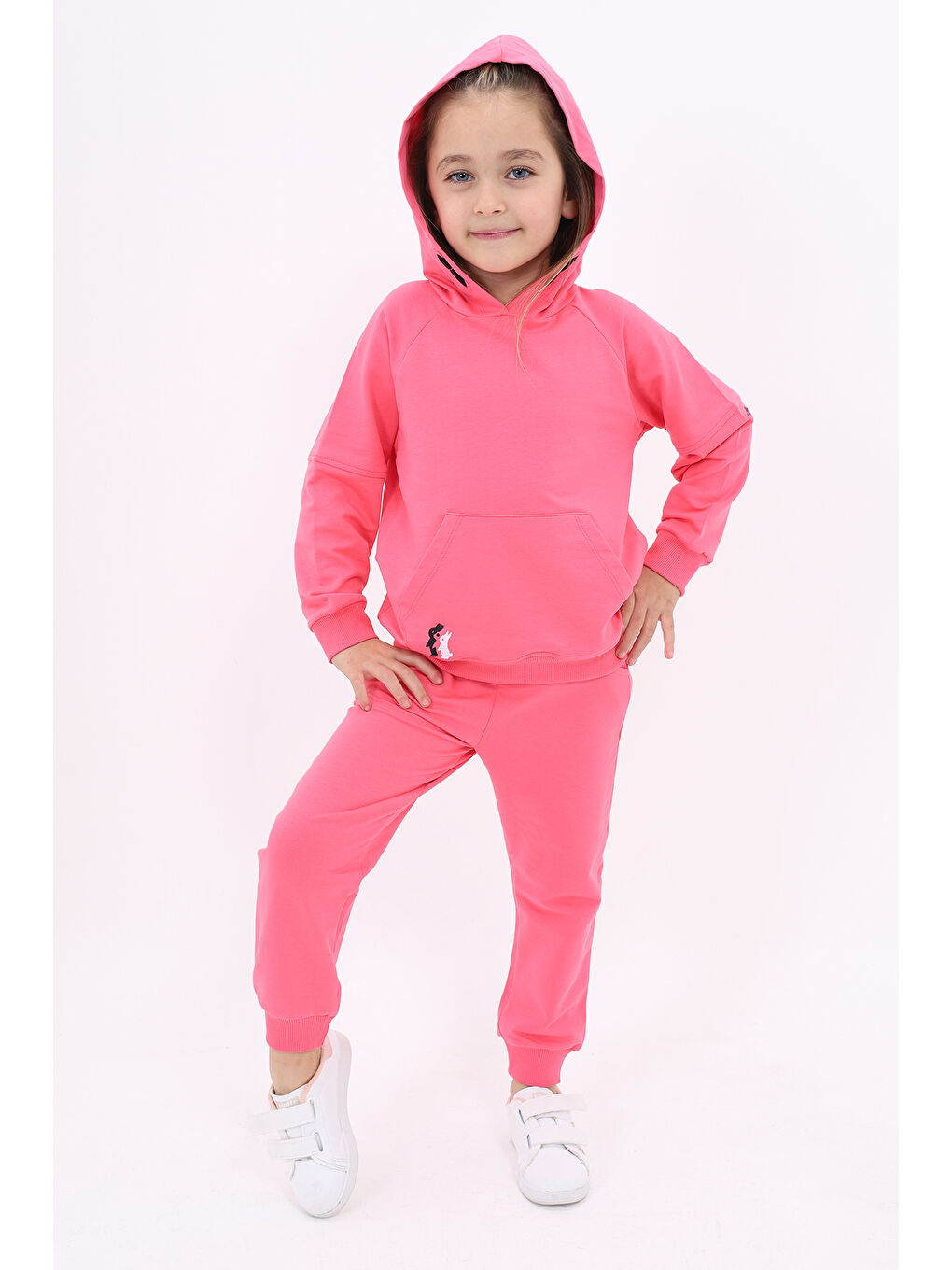 Fuşya Kız Çocuk Nakışlı Eşofman Takım-3